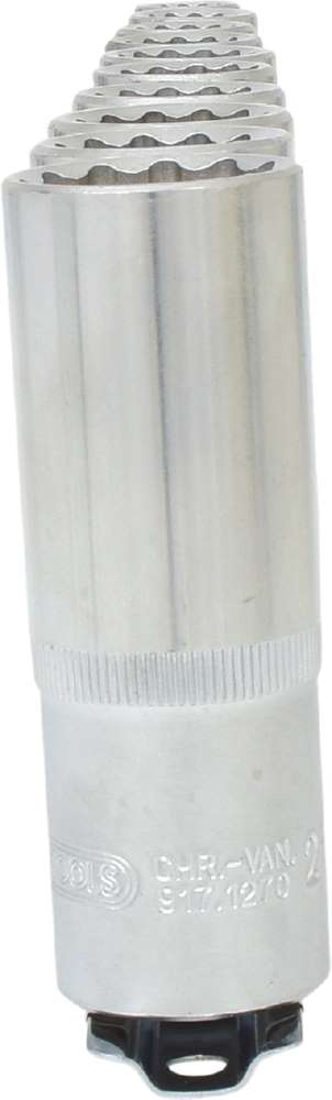 Produktbild KS Tools 1/2 Zoll 12-kant-Stecknuss-Satz lang 10 Teile bild 2