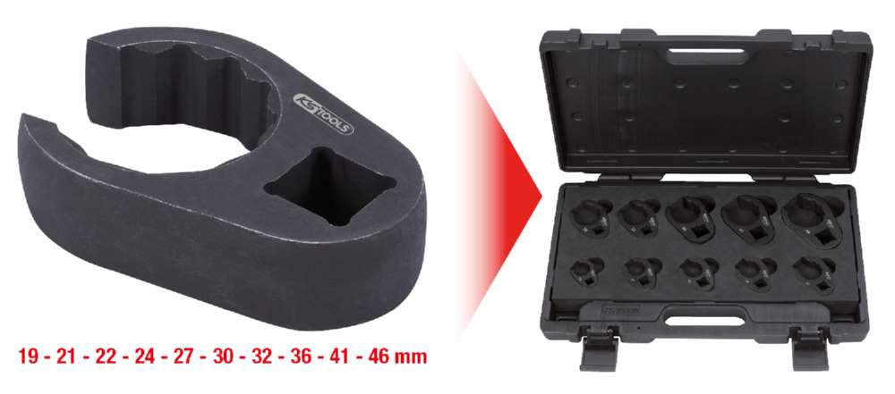 Produktbild KS Tools Leitungsschlüssel-Satz SW 19-46 mm 10 Teile bild 8