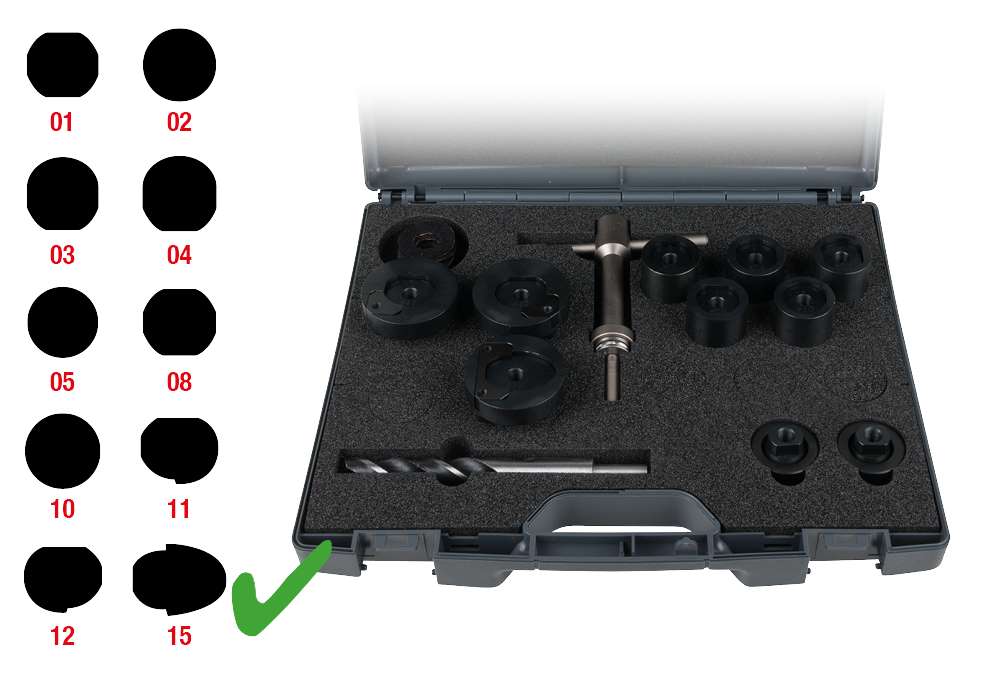 Produktbild KS Tools Lochstanzen-Satz für Ford Abstandssensoren PDC 30 Teile bild 10