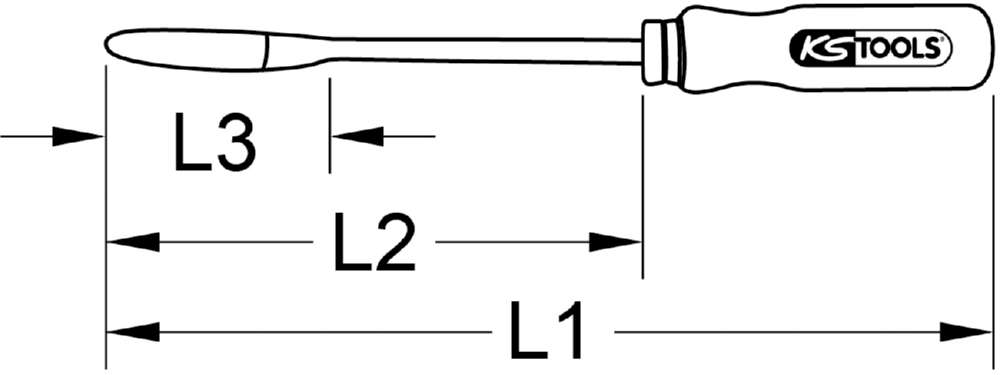 Produktbild KS Tools Löffelschaber Langschaber 320mm bild 2