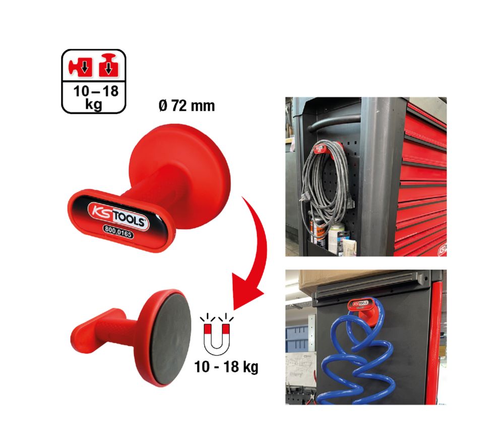 Produktbild KS Tools Magnethalter zum aufhängen von Druckluftschläuchen bis 18 kg bild 2