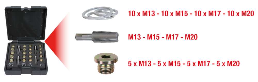 Produktbild KS Tools MASTER Ölwannen Gewindereparatur Satz 64 Teile bild 11