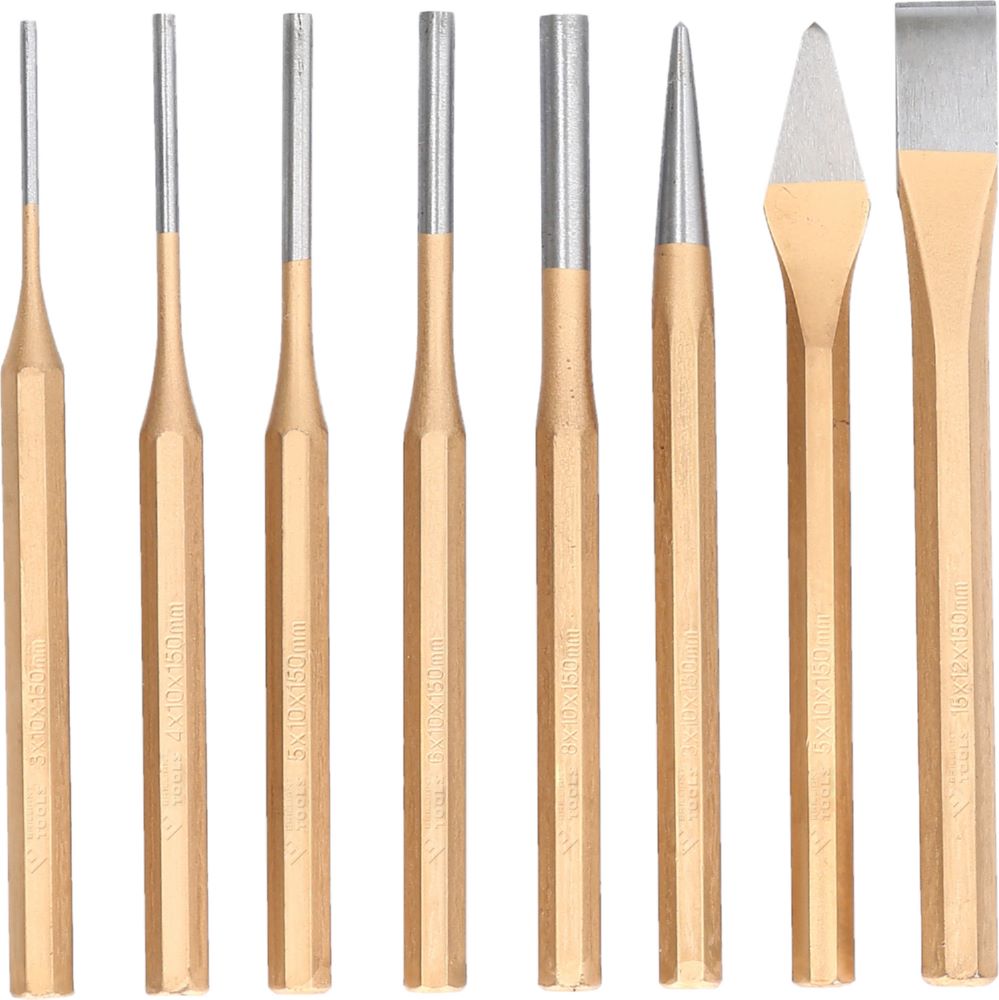 Produktbild Brilliant Tools Meißel und Splintentreiber Durchtreiber Satz mit 8 Teilen