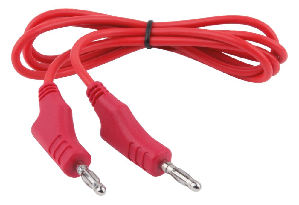 Produktbild KS Tools Messleitungs Verlängerung Doppel Stecker und Buchse 1.100 mm rot