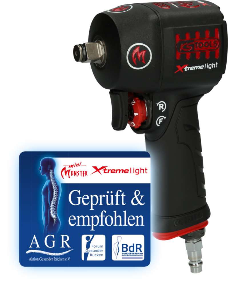 Produktbild KS Tools Hochleistungs Druckluft Schlagschrauber 1/2 Zoll miniMonsteR Xtremelight 1.390Nm bild 18