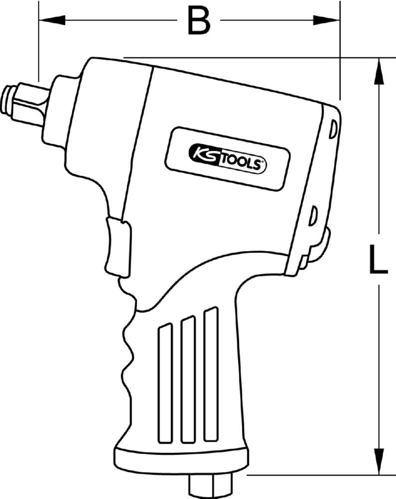 Produktbild KS Tools Hochleistungs Druckluft Schlagschrauber 3/8 Zoll Monster Xtremelight 1.390 Nm bild 5