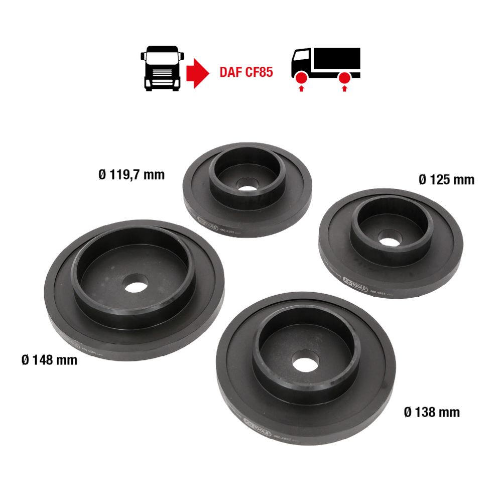 Produktbild KS Tools Nabenlager Ein und Ausbau Werkzeug Satz für DAF 4 teilig bild 2