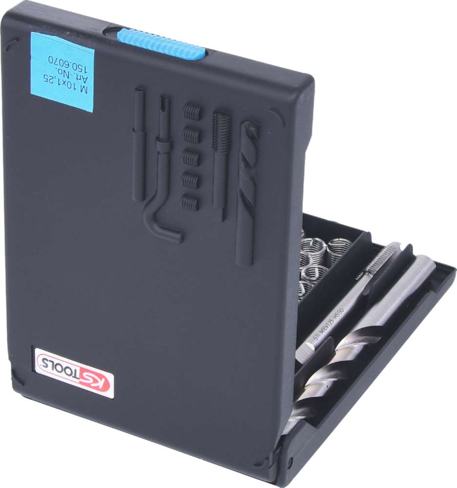 Produktbild KS Tools Nirostahl Gewinde Reparatur Satz M10 x 1,25 x 13,8 mm 19 Teile bild 4