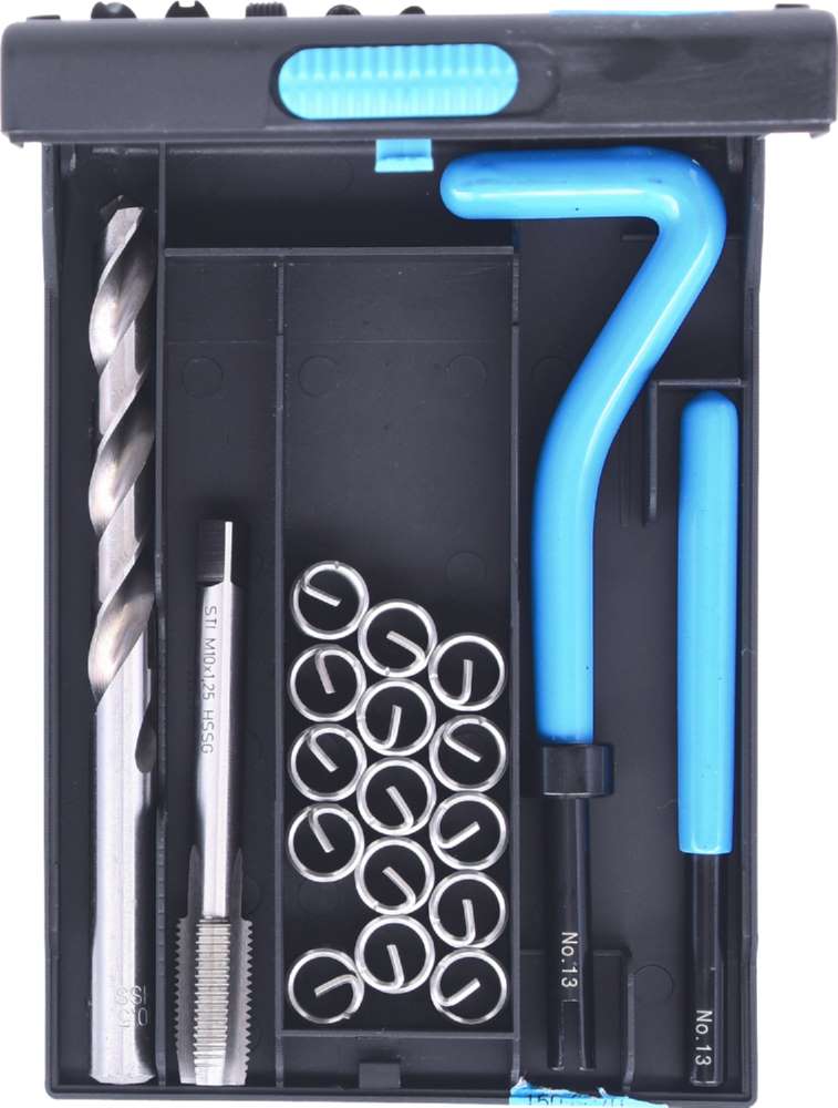 Produktbild KS Tools Nirostahl Gewinde Reparatur Satz M10 x 1,25 x 13,8 mm 19 Teile