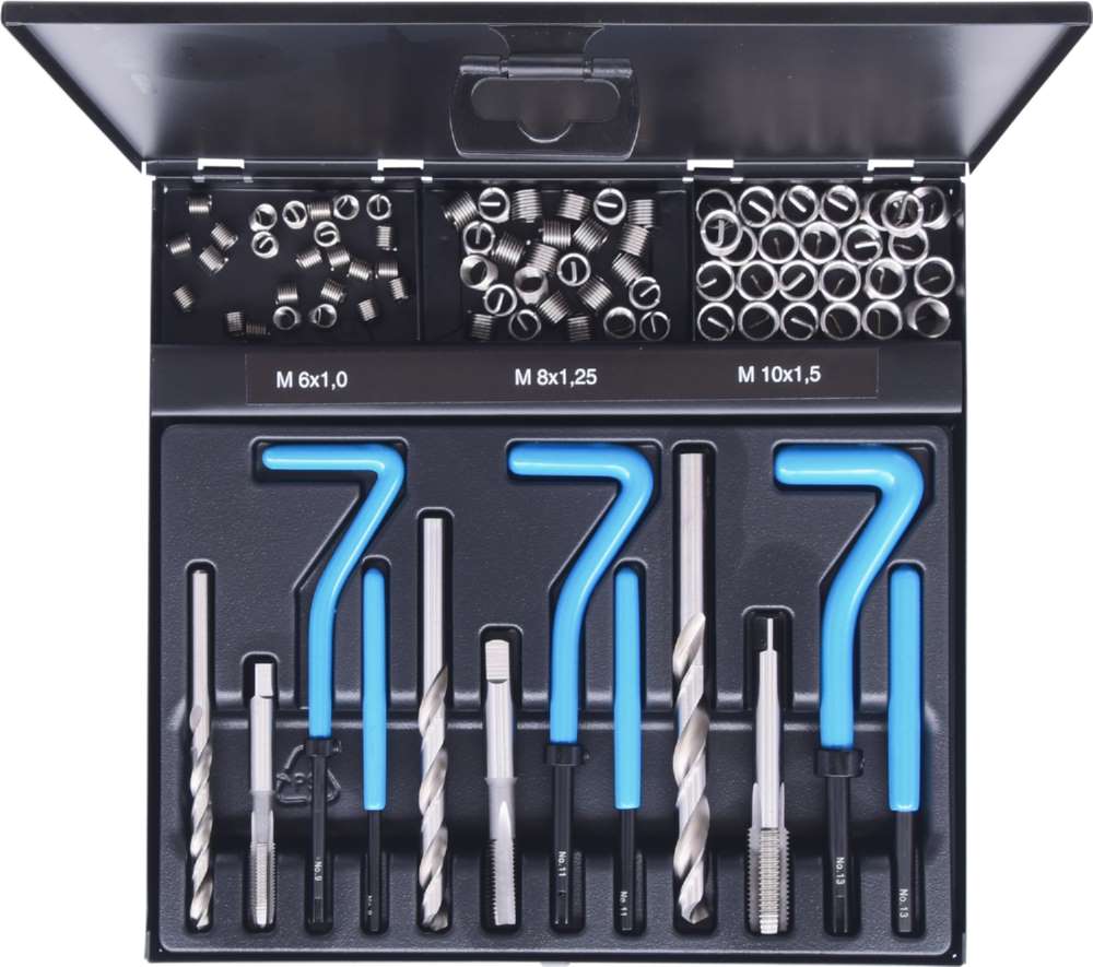 Produktbild KS Tools Nirostahl Gewinde Reparatur Satz M6 - M10 87 Teile