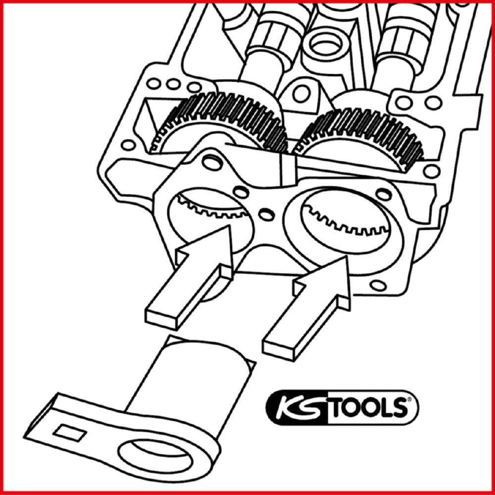 Produktbild KS Tools 1/2 Zoll Nockenwellen Arretier Werkzeug für PSA bild 4