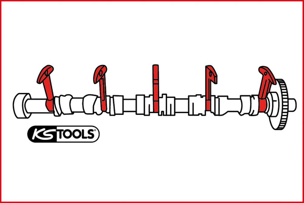 Produktbild KS Tools Nockenwellen Montage und Demotage Satz für VAG 9 Teile bild 4