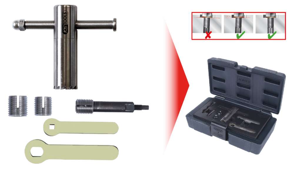 Produktbild KS Tools Ölablassschrauben Dichtsitz Planfräser Satz 6 Teile bild 11