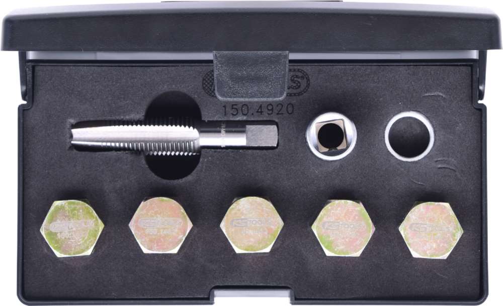 Produktbild KS Tools Ölablassschrauben Gewindereparatur Satz 12 Teile M14 x 1,5 bild 9