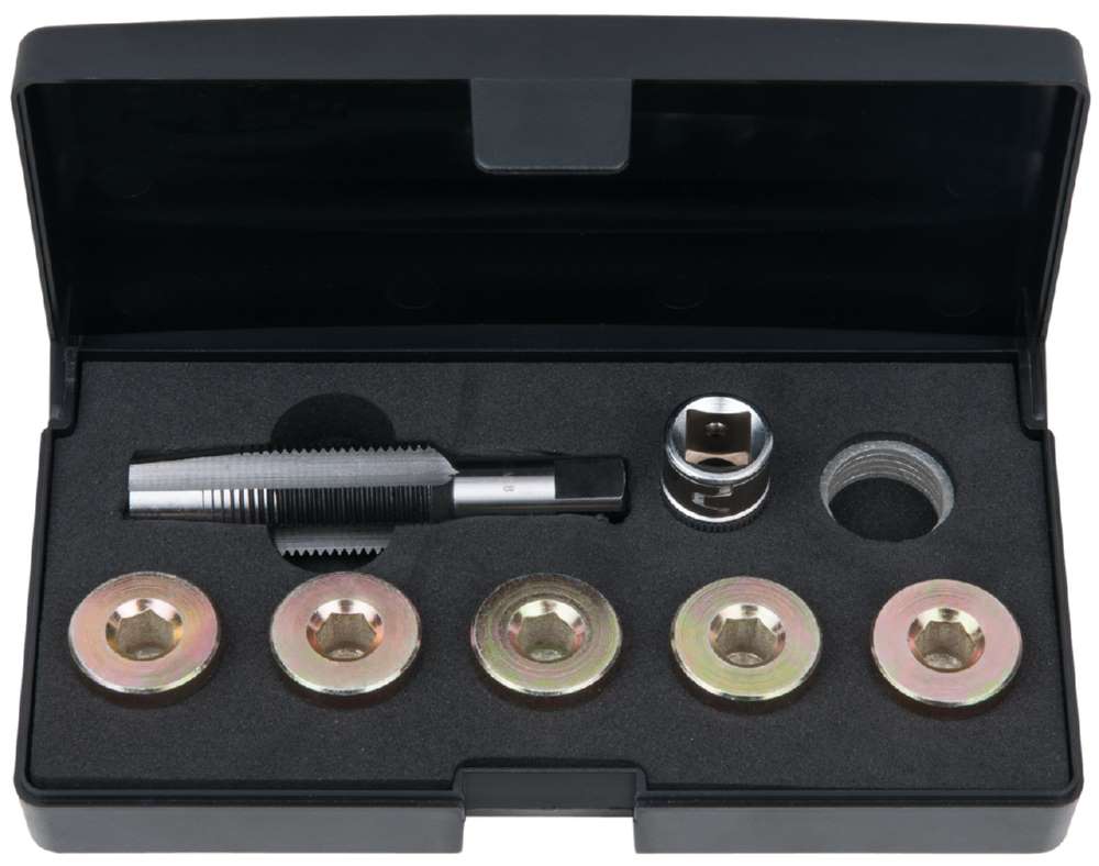 Produktbild KS Tools Ölablassschrauben Gewindereparatur Satz 12 Teile M18 x 1,5 bild 4