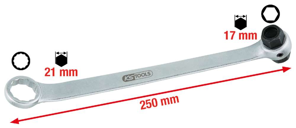 Produktbild KS Tools Öldienst Schlüssel Innensechskant für VAG 17 x 21 mm bild 3