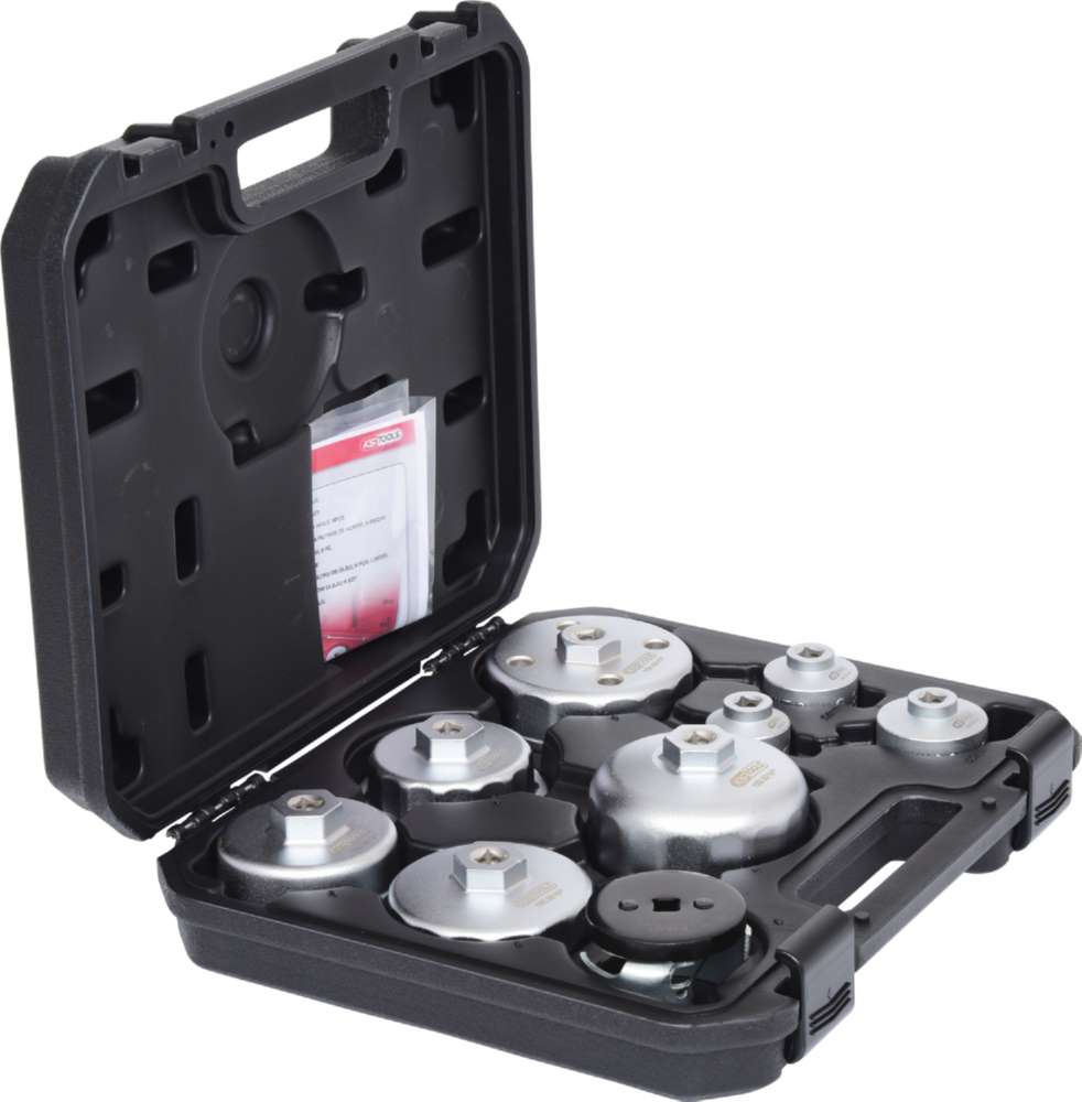 Produktbild KS Tools Öldienstschlüssel Satz für Ölfilter und Filtergehäusedeckel 9 Teile
