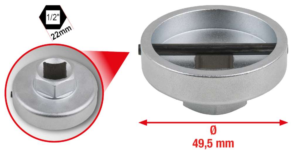 Produktbild KS Tools 1/2 Zoll Ölfilter Schlüssel Durchmesser 49,5 mm bild 4