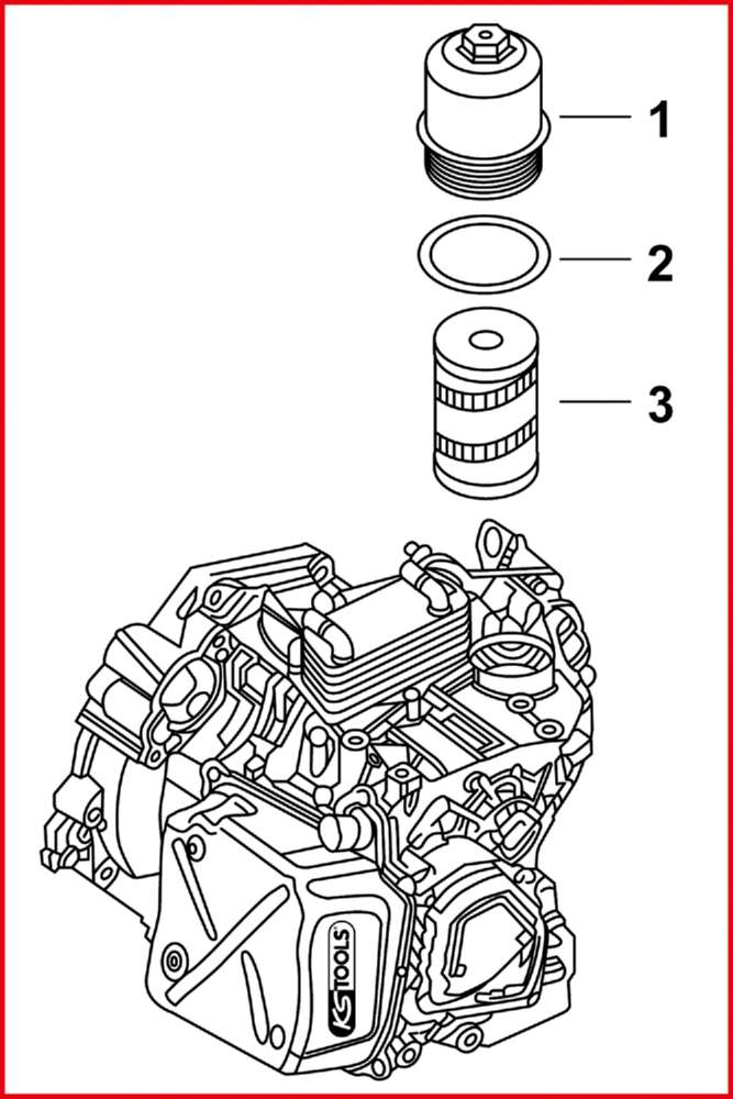 Produktbild KS Tools 1/2 Zoll Ölfilter Schlüssel für DSG Getriebeölwechsel für Common Rail Motoren bild 2