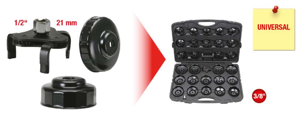 Produktbild KS Tools 3/8 Zoll Ölfilterschlüssel Satz 30 Teile bild 7