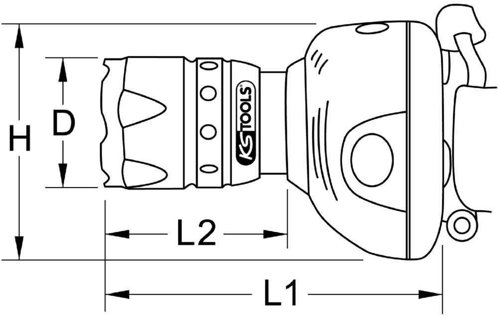 Produktbild KS Tools perfectLight Kopflampe mit Fokus 140 Lumen bild 6