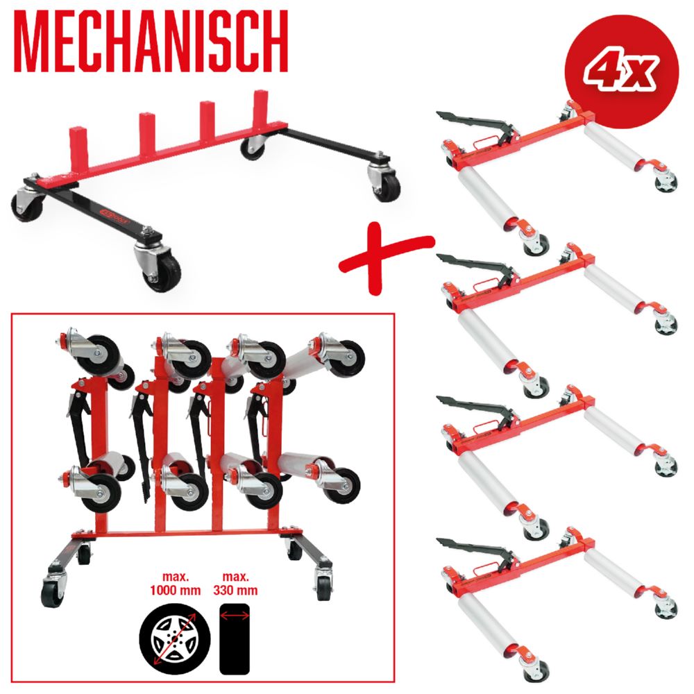 Produktbild KS Tools Aufbewahrungsgestell mit vier mechanischen Rangierhilfen performance 5 teilig bild 2