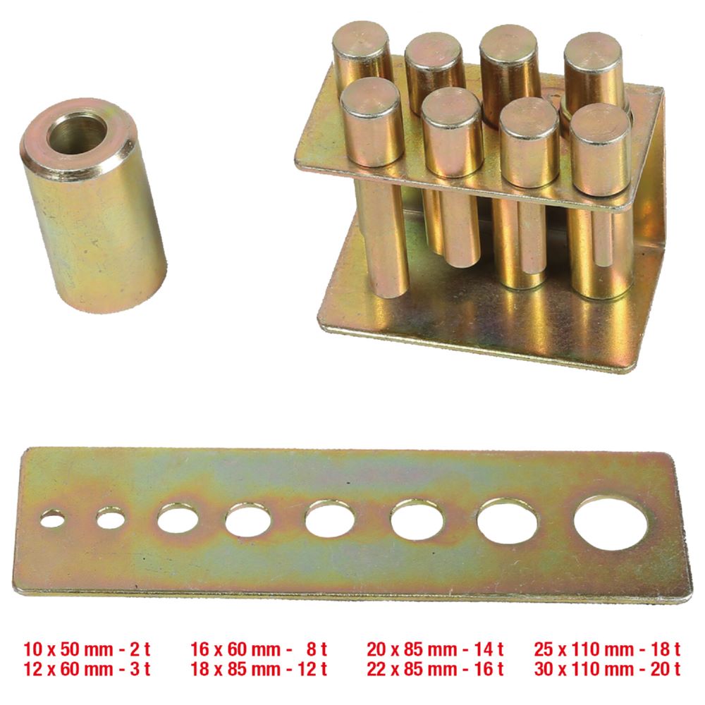 Produktbild KS Tools performance Druckdorn Satz für Hydraulik Werkstattpresse 8 Teile