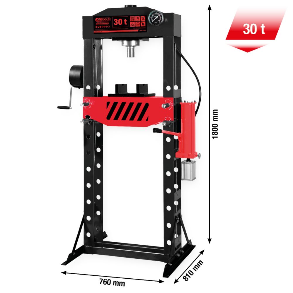 Produktbild KS Tools Hydraulik Werkstattpresse bis 30000 kg Traglast bild 2