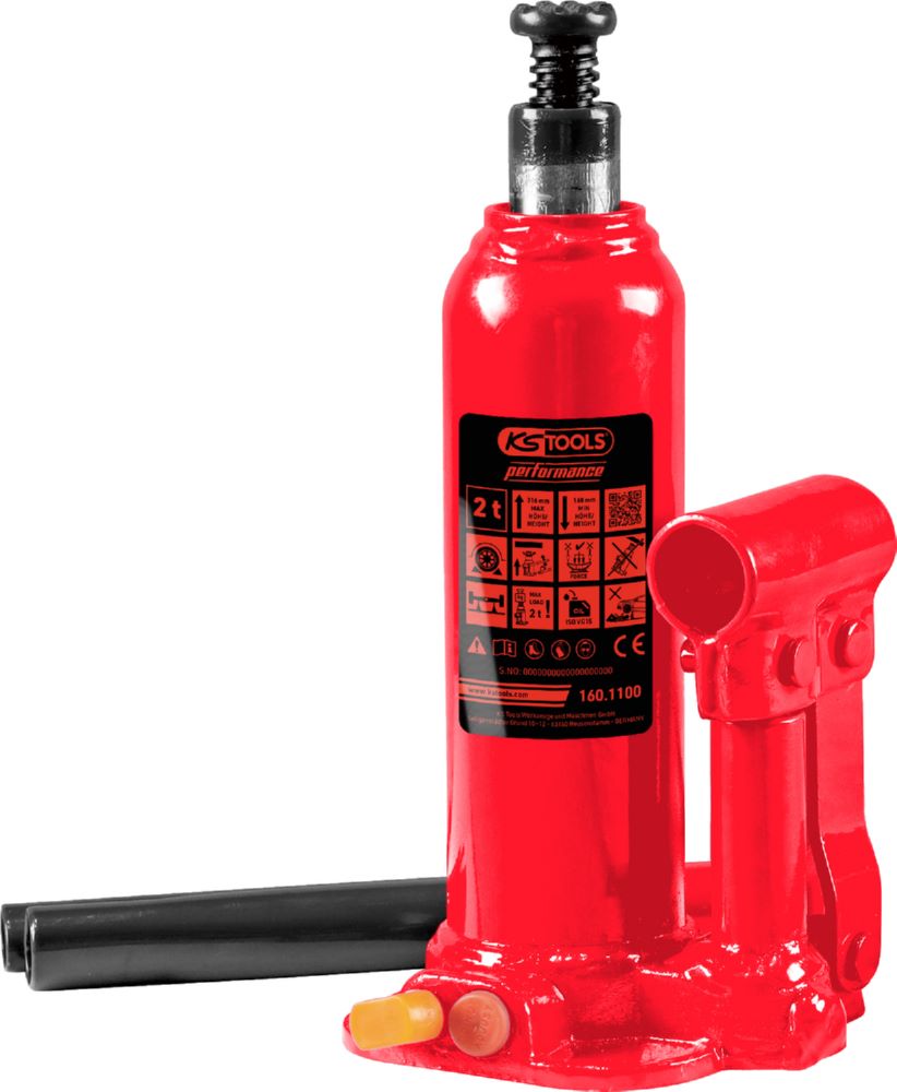 Produktbild KS Tools Hydraulischer Flaschenwagenheber performance 2000 kg 168 bis 316 mm