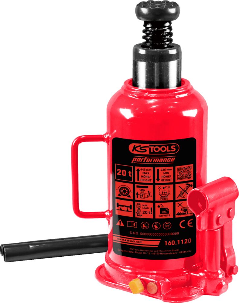 Produktbild KS Tools Hydraulischer Flaschenwagenheber performanc Hubhöhe 235 bis 445 mm
