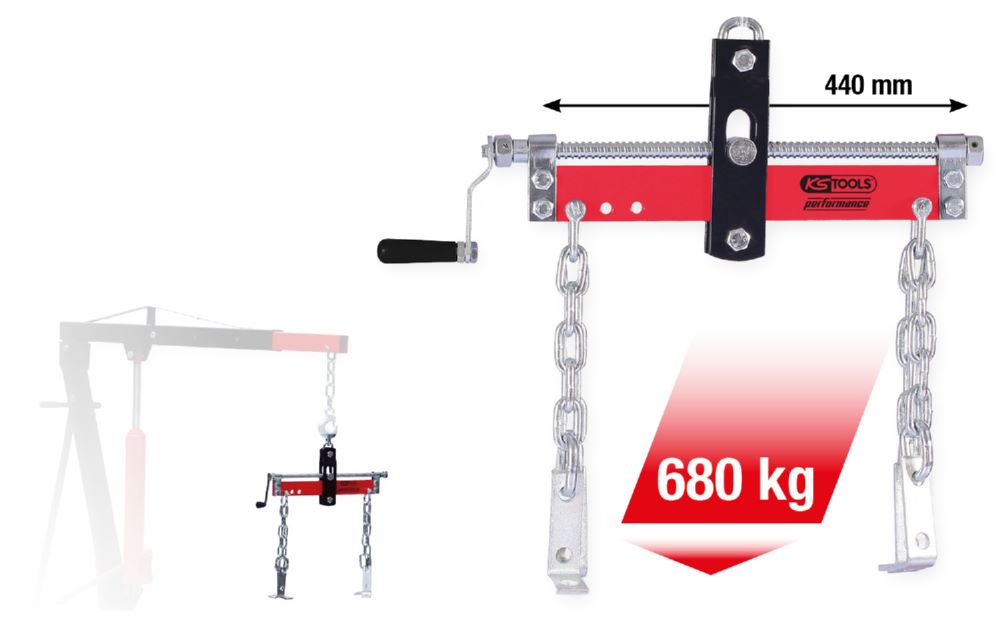 Produktbild KS Tools Lastenpositionier Vorrichtung performance Traglast bis 680 kg bild 2