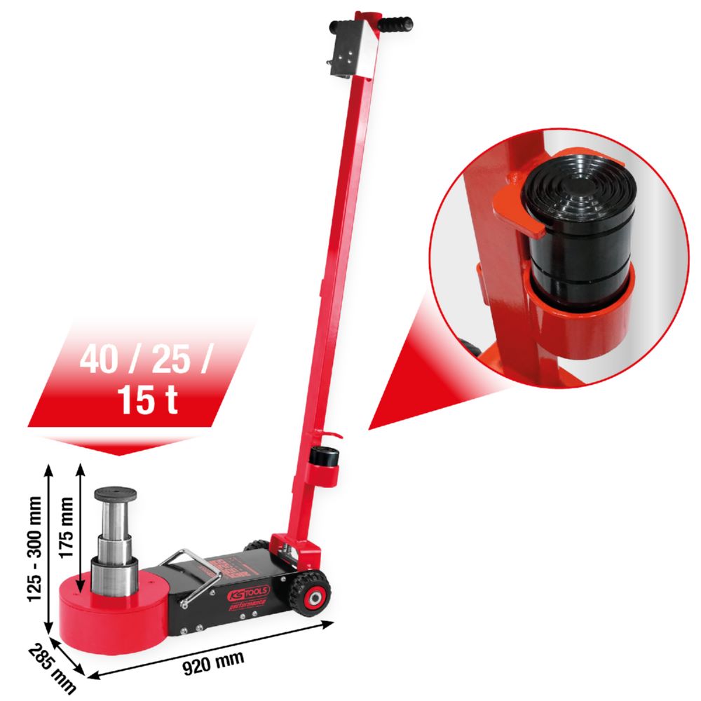 Produktbild KS Tools Wagenheber performance Lufthydraulischer 40 25 15 Tonnen