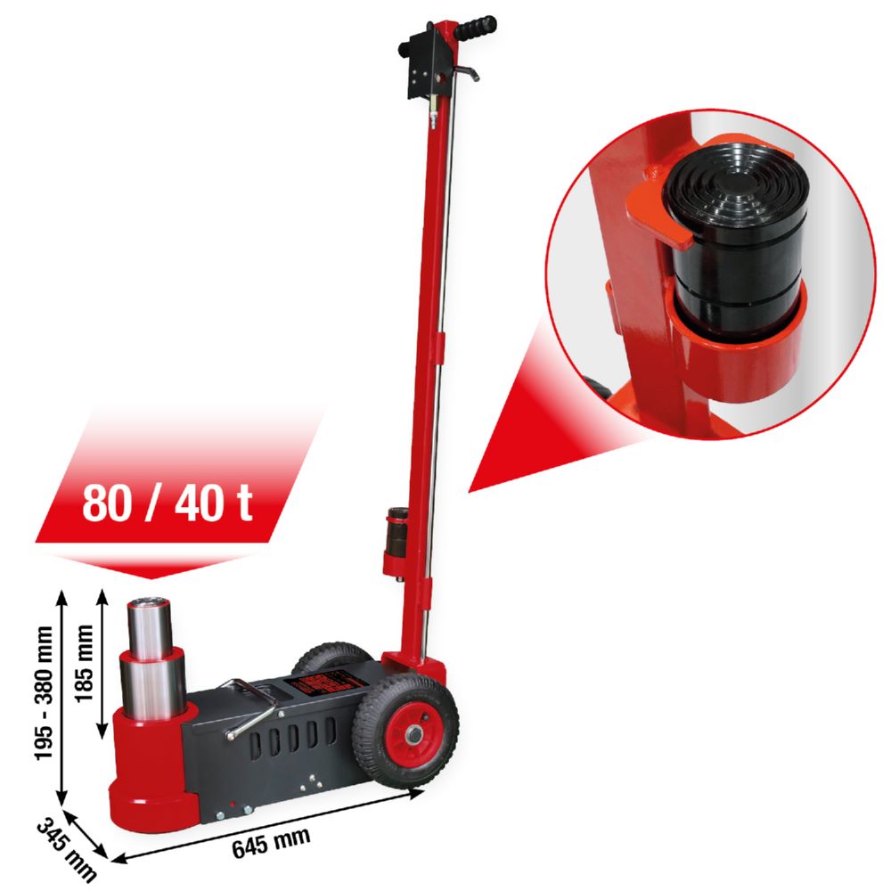 Produktbild KS Tools Lufthydraulischer Wagenheber performance Höhe max 380 mm bild 2