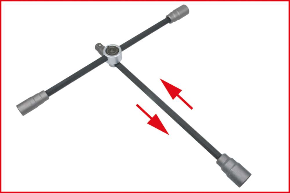 Produktbild KS Tools Radkreuzschlüssel mit Gleitgelenk für NKW 3/4 Zoll x 24 x 27 x 32 mm bild 13