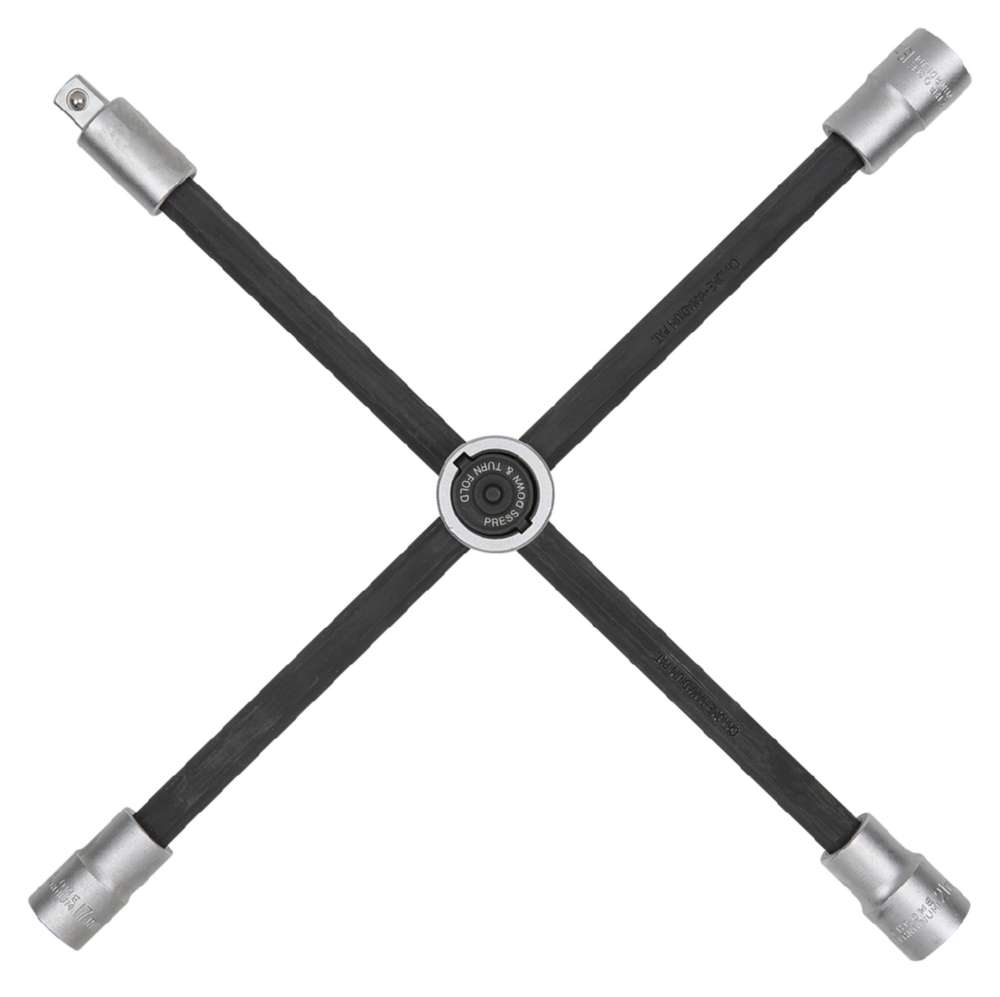 Produktbild KS Tools Rad Kreuzschlüssel mit Gleitgelenk für PKW 1/2 Zoll x 17 x 19 x 21 mm