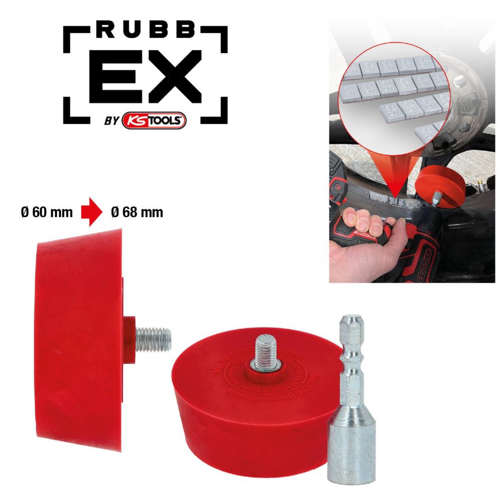 Produktbild KS Tools KFZ Radierteller für Alufelgen konisch M81/4 Zoll bild 2