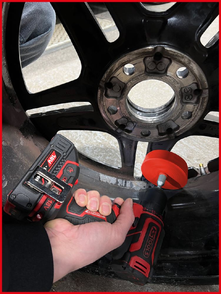 Produktbild KS Tools KFZ Radierteller für Alufelgen konisch M81/4 Zoll bild 4