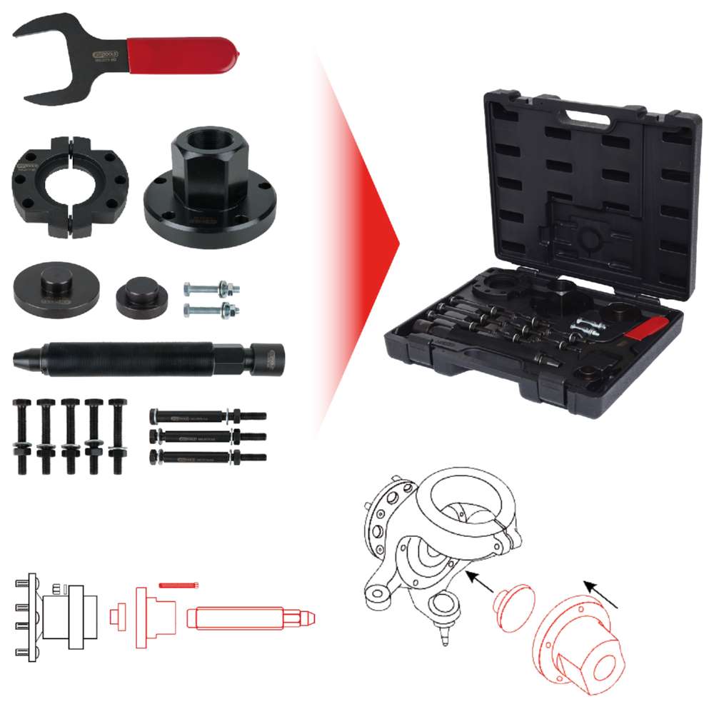 Produktbild KS Tools Radlager Werkzeug Satz für Ford Transit 17 Teile bild 10