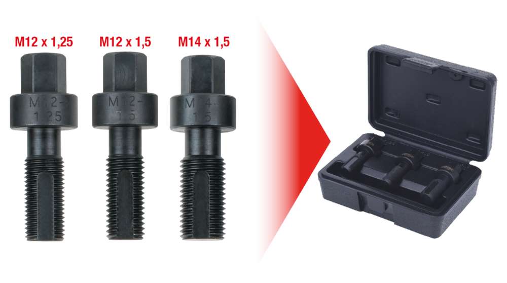 Produktbild KS Tools Radmuttern Gewindereparatur Satz 3 Teile bild 2