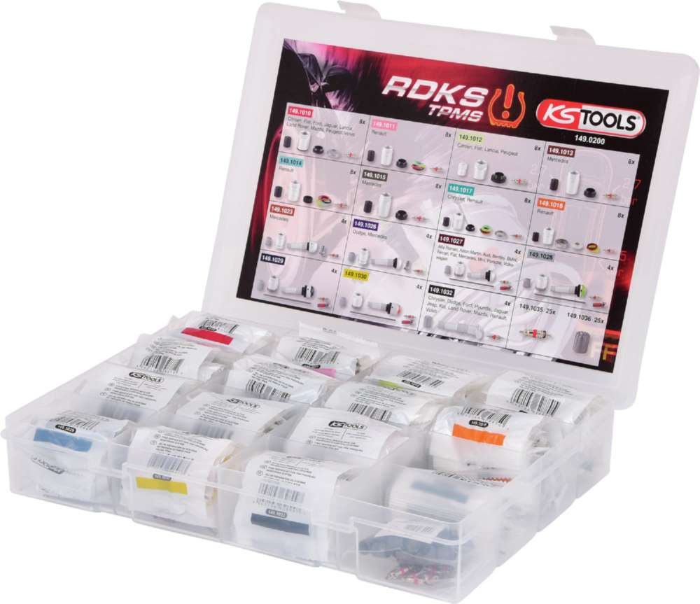Produktbild KS Tools RDKS TPMS Service Sortiment für Reifendruck Kontrollsysteme 142 Teile