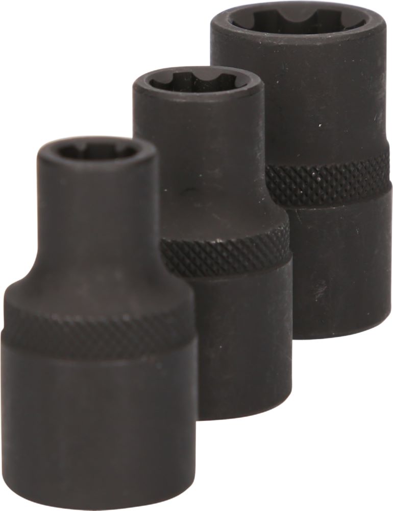Produktbild KS Tools 1/2 Zoll KFZ RIBE Kraft Stecknuss Sat kurz 3 teilig bild 7