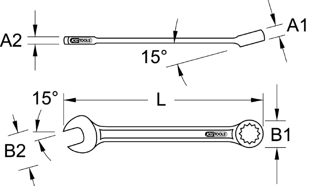 Produktbild KS Tools Ringmaulschlüssel abgewinkelt Schlüsselweite 33 mm bild 2