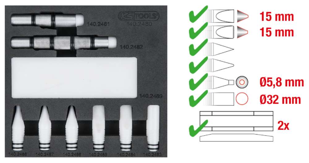 Produktbild KS Tools Rückschlagdorn Satz 10 Teile bild 5