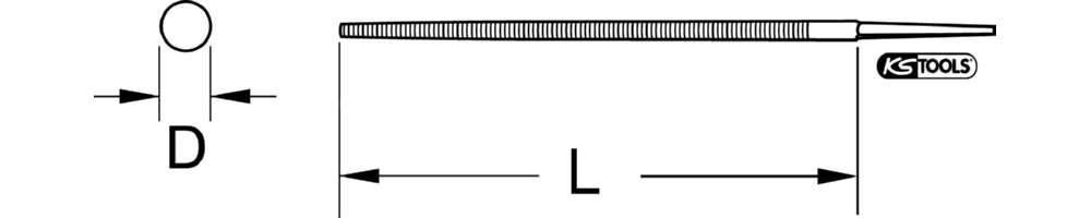 Produktbild KS Tools Feilenblatt rund Form F 150 mm Hieb 1 bild 2
