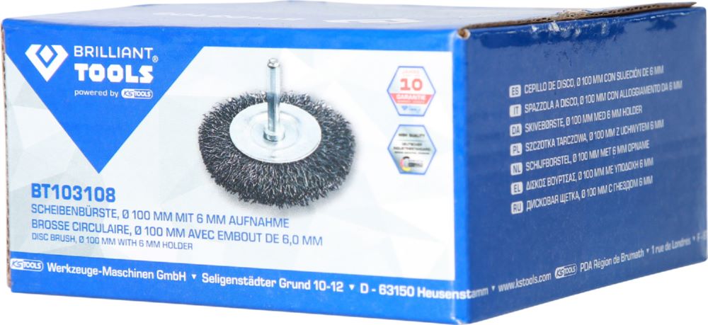 Produktbild Brilliant Tools Scheibenbürste Durchmesser 100 mm mit 6 mm Aufnahme bild 7