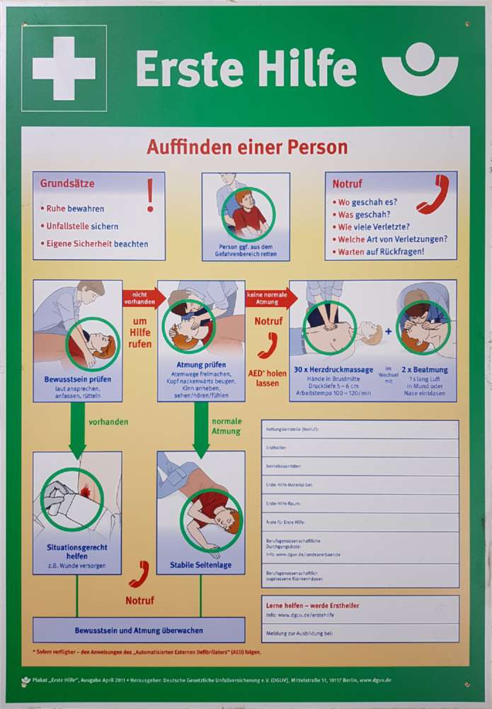 Produktbild KS Tools Schild Erste Hilfe Aushang