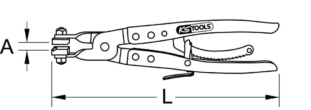 Produktbild KS Tools Schlauchschellenzange Maulgröße 0 - 40 mm Gesamtlänge 220 mm bild 3