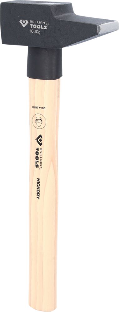 Produktbild Brilliant Tools Schlosserhammer mit Hickory Stiel 1000 Gramm französische Form