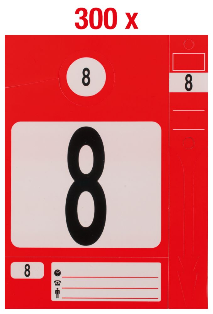 Produktbild KS Tools Schlüsselanhänger Set rot 300 Stück bild 2