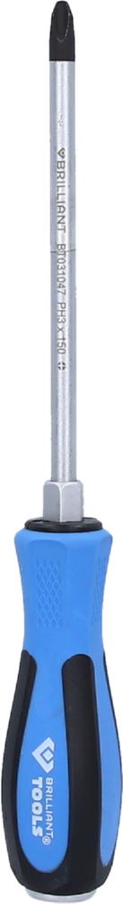 Produktbild Brilliant Tools Schraubendreher Kreuzschlitz mit Schlagkappe PH3 x 150 mm bild 2